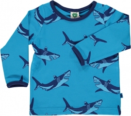 T-shirt long Smafolk, Sharks light blue 86-92