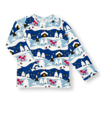 T-shirt long / longsleeve JNY,  Snowy cottage