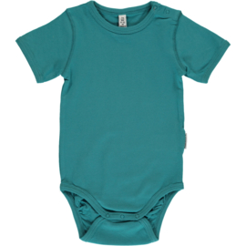 Romper Bodysuit SS Maxomorra, Soft Petrol