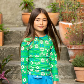 Longsleeve Albababy, Ghita Blouse Kelly Green Fairy Tail Flowers