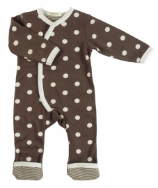 Babypakje Organics For Kids, Bruin met witte stip 6-12mnd