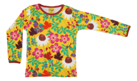 T-shirt Long  Duns Sweden, Autumn Flowers yellow 92, 104 of116