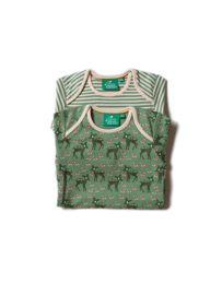 Romper / Body set Little Green Radicals, Forest Doe two pack 12-18 mnd