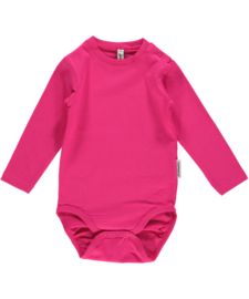 Romper / bodysuit LS Maxomorra, Cerise   86