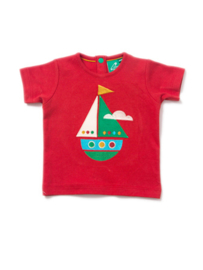 T-shirt Little Green Radicals, Little Boat Applique Tee 80 of 92