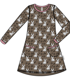 Jurk / Dress LS Maxomorra, Rabbit 92