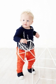 Harembroek Baby Baobab, Orangedenim  3-6 mnd