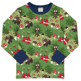 T-shirt long / longsleeve Maxomorra,  Forest