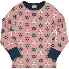 T-shirt long / longsleeve Maxomorra, Blueberry Blossom 122-128