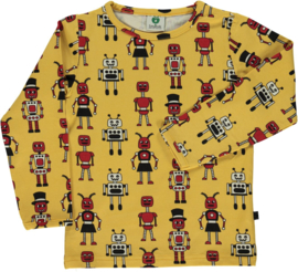 T-shirt long Smafolk, robots ochre 86-92, 92-98 of 98-104