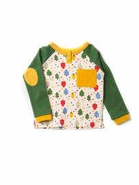 Longsleeve Little Green Radicals, Woodland Magic Forest Green-yellow 6-9mn