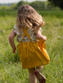 Dress, overgooier Little Green Radicals, Gold Pinafore Dress  4-5y