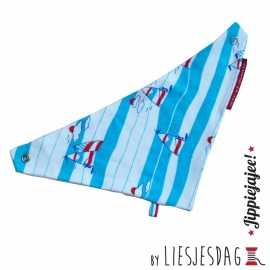 Slabber, bandana bib, zeverslab By Liesjesdag, Sailing