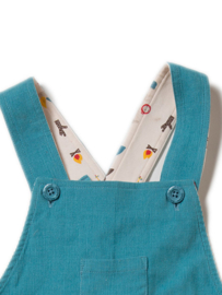 Dungeree, overall Little Green Radicals, Mountain Blue classic Corduroy met lining! 12-18mnd 86