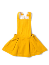Dress, overgooier Little Green Radicals, Gold Pinafore Dress  4-5y