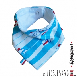 Slabber, bandana bib, zeverslab By Liesjesdag, Sailing