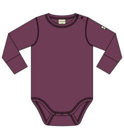 Romper / bodysuit LS Maxomorra, plum