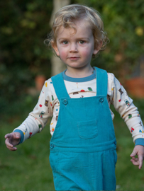 Dungeree, overall Little Green Radicals, Mountain Blue classic Corduroy met lining! 12-18mnd 86