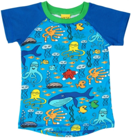 T-shirt Raglan DUNS Sweden, Sealife blue 86-92