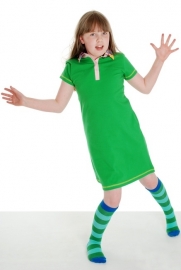 Jurk / dress DUNS Sweden, Green with Dots collar 80 of 86