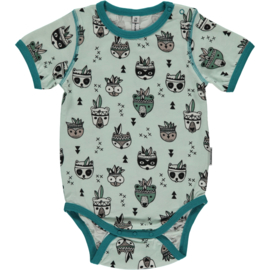 Romper Bodysuit SS Maxomorra, Animal Mix  62-68