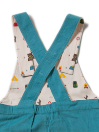 Dungeree, overall Little Green Radicals, Mountain Blue classic Corduroy met lining! 12-18mnd 86