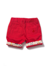 Broek / Shorts  Little Green Radicals, Pilar Box Red Shorts 9-12mn