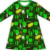 Jurk /LS gathered dress DUNS Sweden, Eat your greens