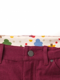 Broek  Little Green Radicals, Berry Corduroy Jeans 104-110/4-5y, 110-1165-6y