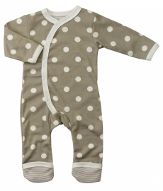 Babypakje Organics For Kids, grijs met witte stip 6-12mnd