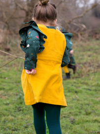 Dress, overgooier Little Green Radicals, Gold Corduroy Pinafore Dress