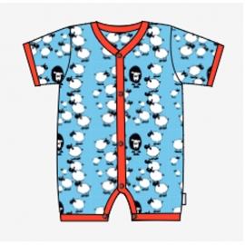 Jumpsuit short Snoozy, Blue sheep 50-56