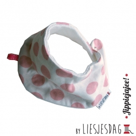 Slabber, bandana bib, zeverslab By Liesjesdag, Dots soft