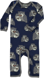 Jumpsuit / bodysuit Smafolk, Owls Medieval blue