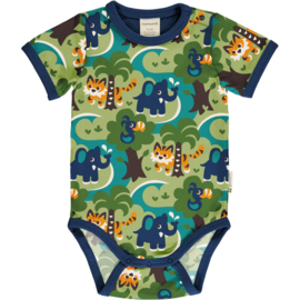 Romper Bodysuit SS Maxomorra, Jungle