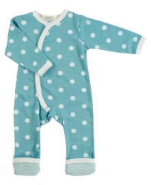 Babypakje Organics For Kids, blauw met witte stip 6-12mnd