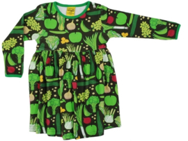 Jurk /LS gathered dress DUNS Sweden, Eat your greens