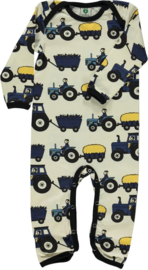 Jumpsuit / bodysuit Smafolk, Tractor  kalk creme