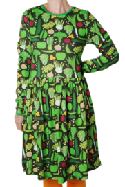 Jurk /LS gathered dress DUNS Sweden, Eat your greens