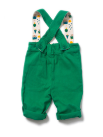 Broek met bretels Little Green Radicals, Fern Green Bubble Bottoms 6-9mn