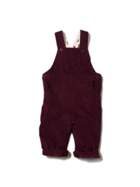 Dungeree, overall Little Green Radicals, Plum classic Corduroy met lining! maat 86 12-18mnd