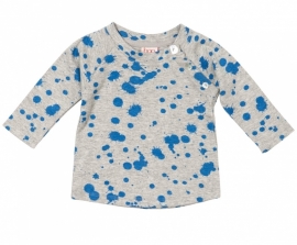 T-shirt long Baobab, Spotch blue 3-6mnd