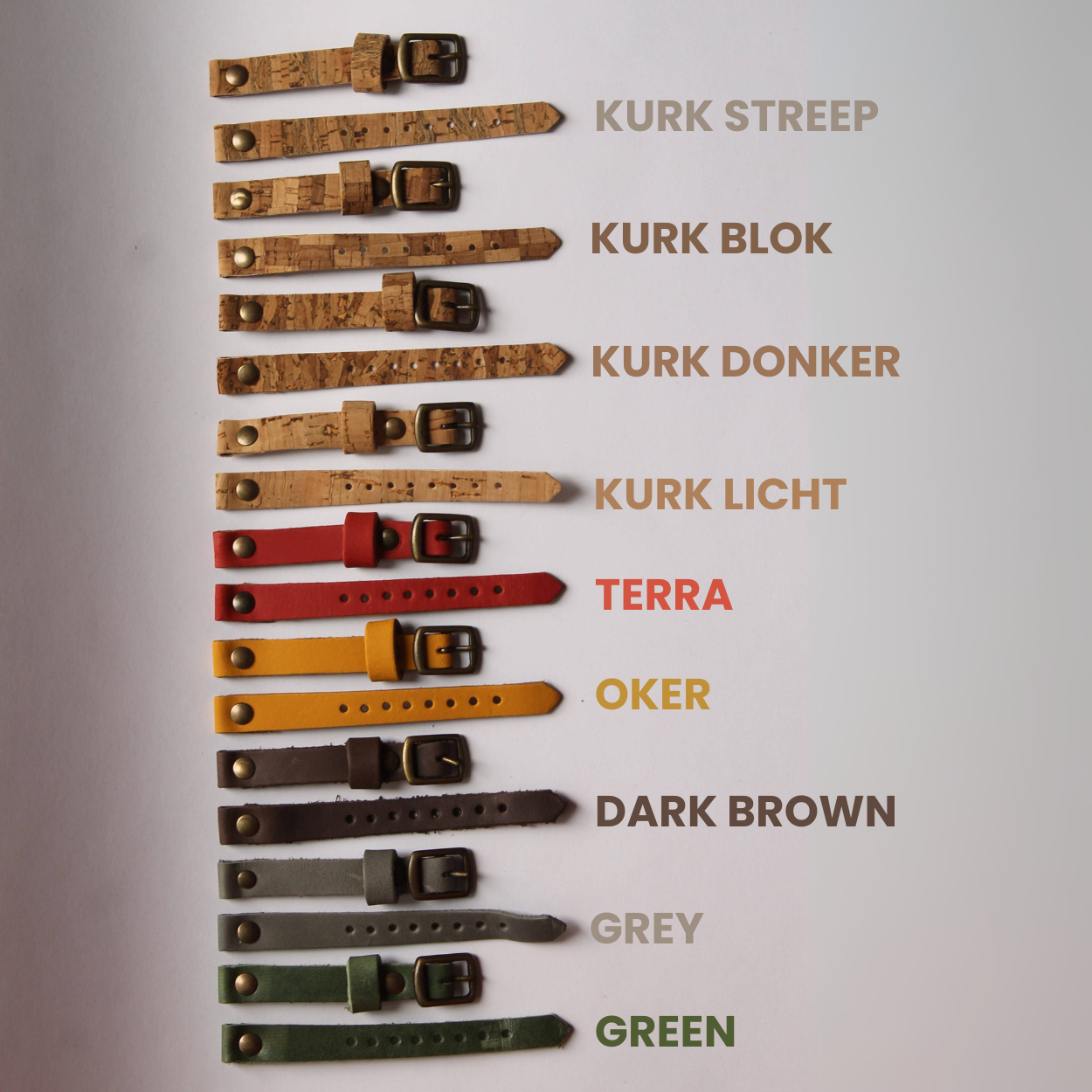 Bandjes los SMALL LEER EN KURK (dames)
