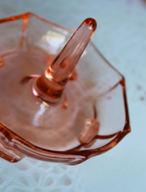 Bijouterieschaaltje - Roze Glas