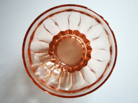 Dessertschaaltje - Bloem - Roze Glas