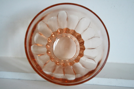 Dessertschaaltje - Bloem - Roze Glas