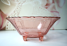 Schaal - Guirlande - Roze Glas