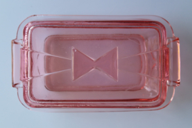 Leerdam - Art Deco - Botervloot - Roze Glas