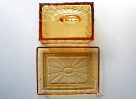Antieke Kaasstolp - Amber Glas