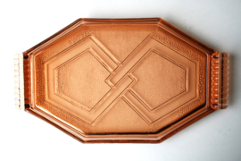 Art Deco Dienblad - Roze Glas